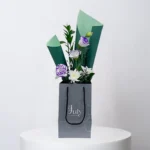 Flower bag medium gray